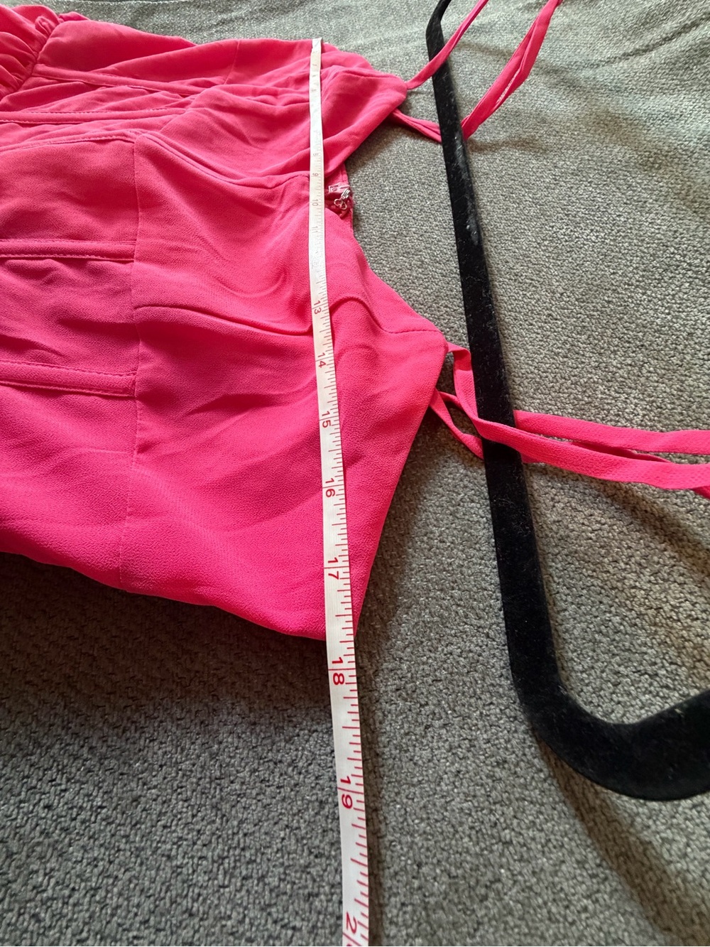 Olivaceous Bright Pink Tiered Ruffle Mini Dress - Picture 6 of 6